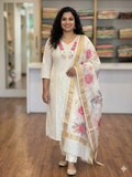 Chanderi Soft Designer Kurti with Pants | Plus Size Inclusive | Fancy Embellished Ethnic Wear | S to 3XL