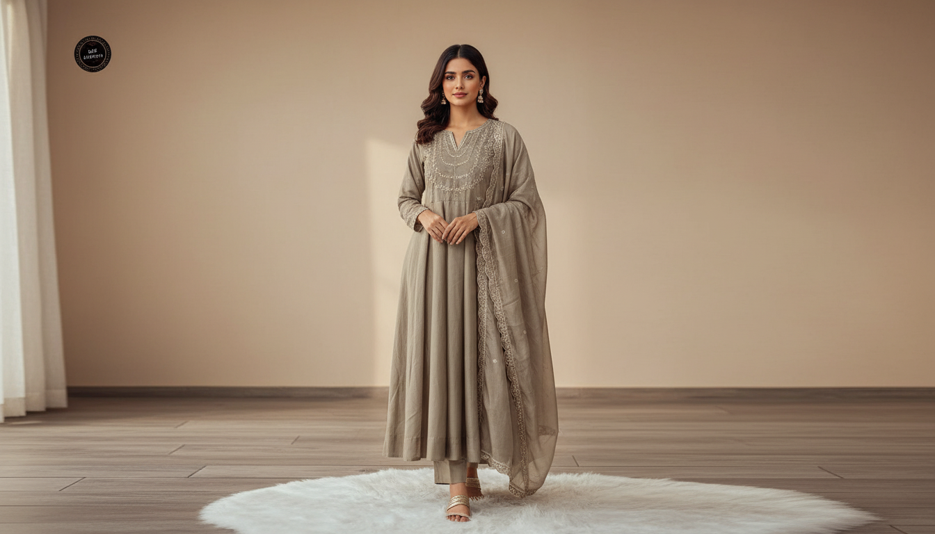 Vichitra Silk Kurti Set with Embroidery Work & Embroidered Dupatta | 3-Piece Palazzo Ethnic Wear for Women | Festive & Wedding Wear | S to XXL