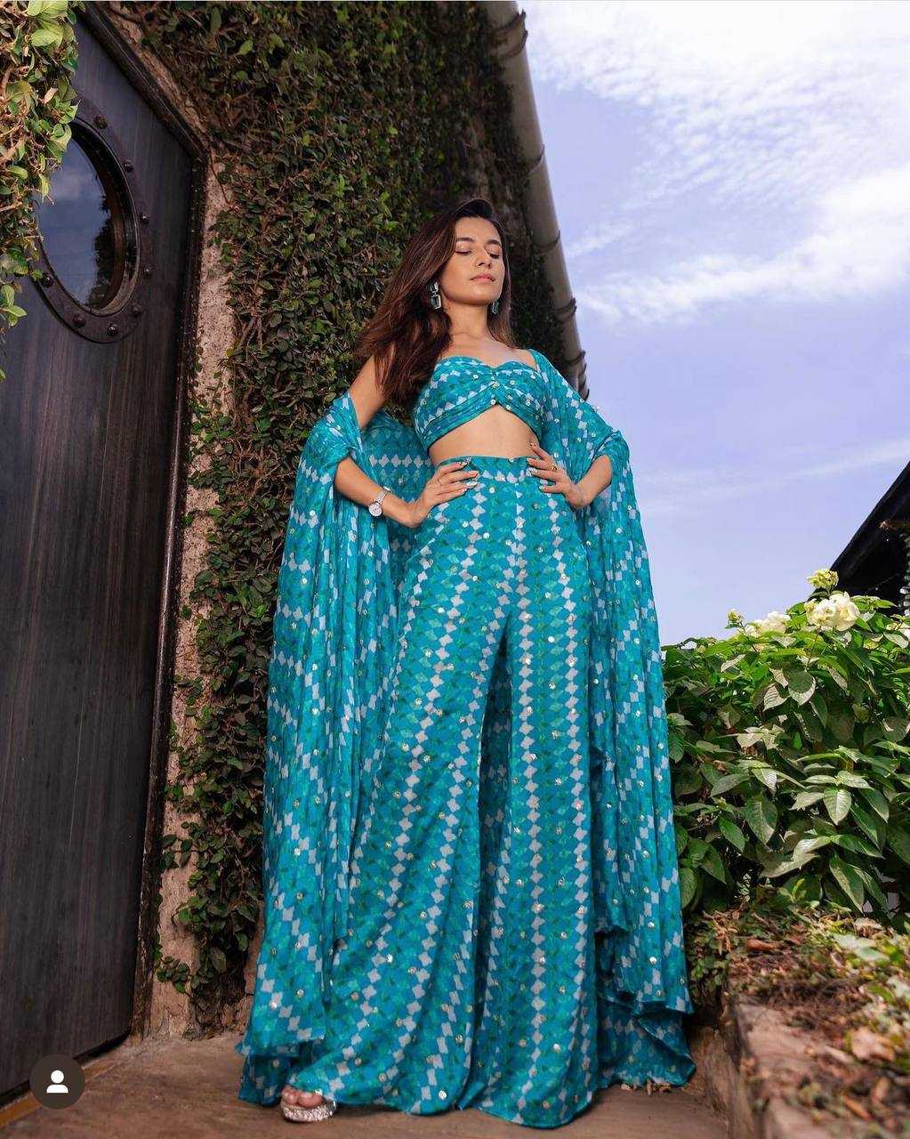 Creoe Silk Indo Western Designer Dress