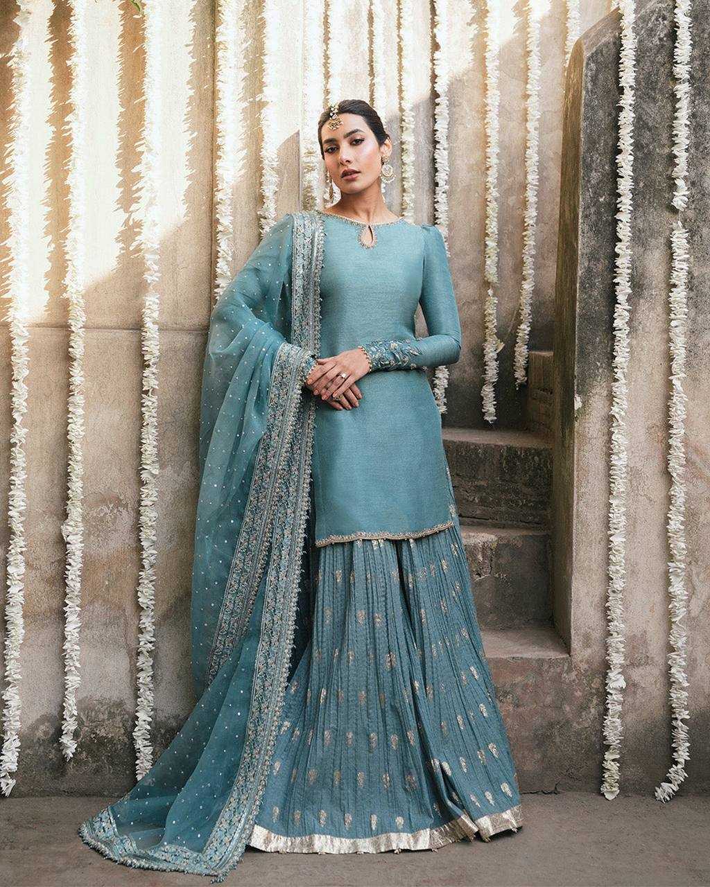 Faux Georgette Sharara Suit
