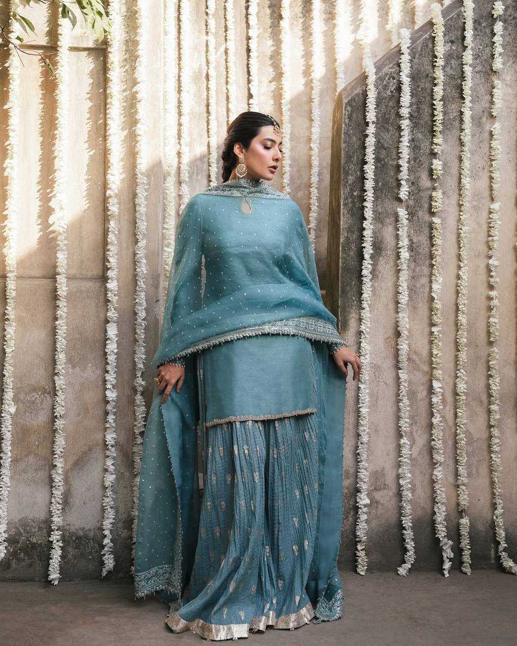 Faux Georgette Sharara Suit