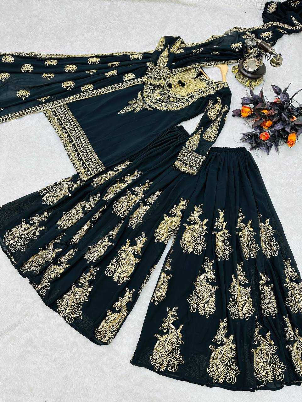 Faux Georgette Designer Sharara Suit