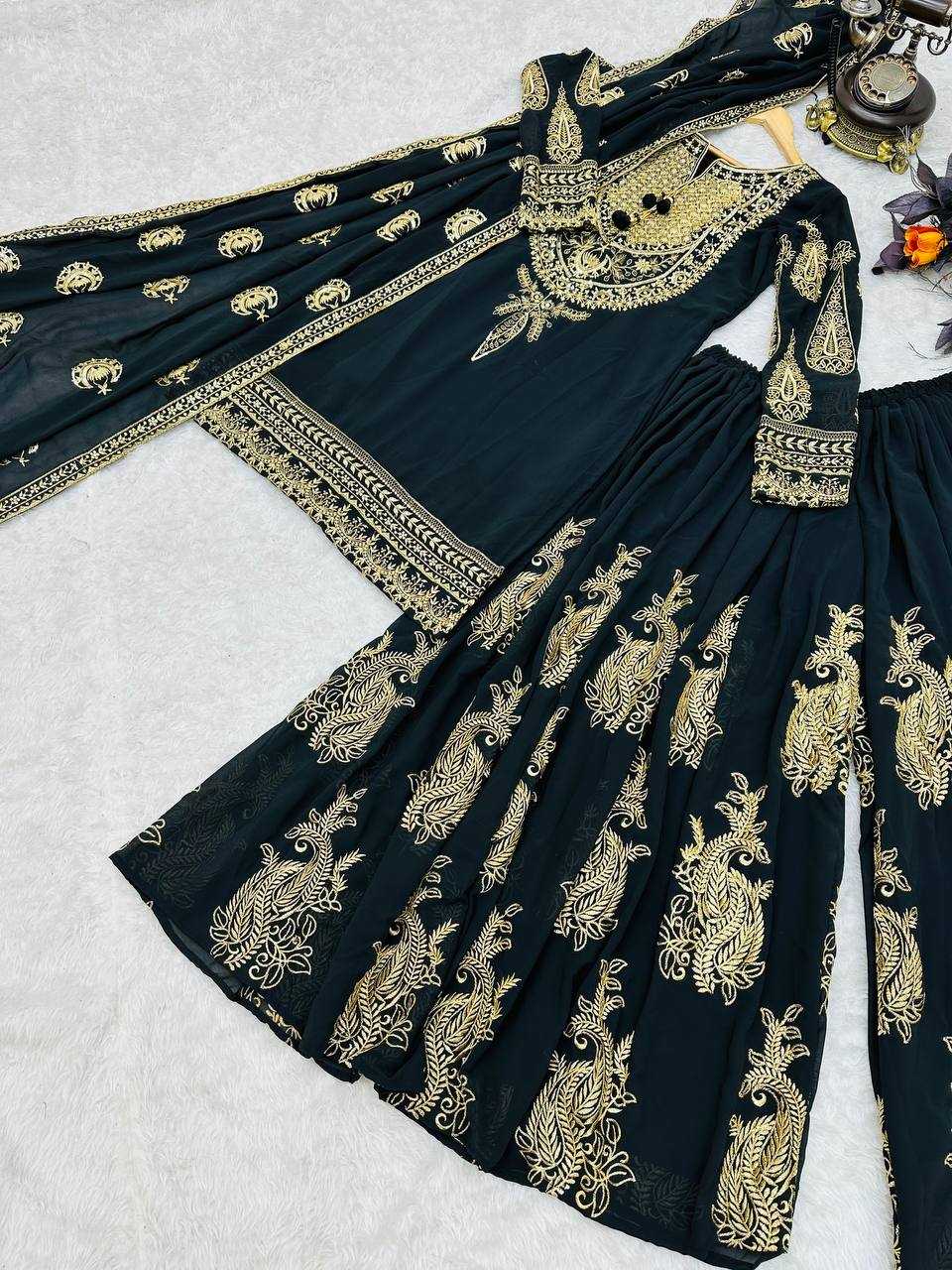 Faux Georgette Designer Sharara Suit