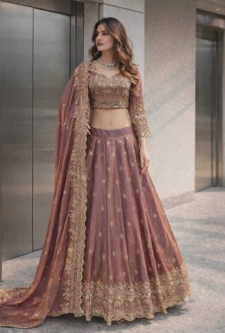 FENDY Silk Designer Lehenga