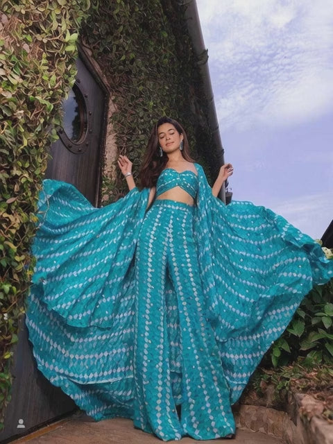 Creoe Silk Indo Western Designer Dress