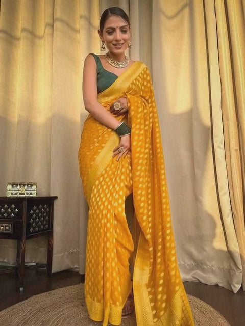 Banarasi Soft Silk  FestiveZari Sarees