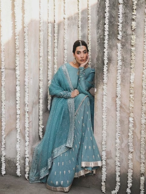 Faux Georgette Sharara Suit