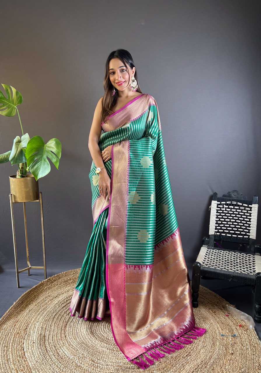 Banarasi Soft Silk  With Zari Work Party Wear Festive Collections