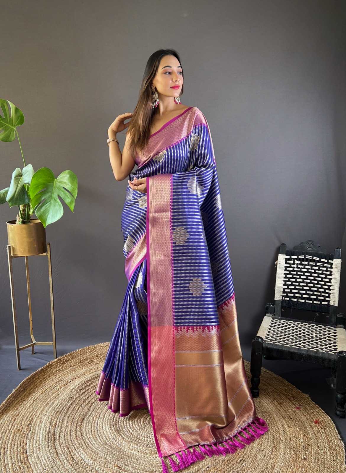 Banarasi Soft Silk  With Zari Work Party Wear Festive Collections
