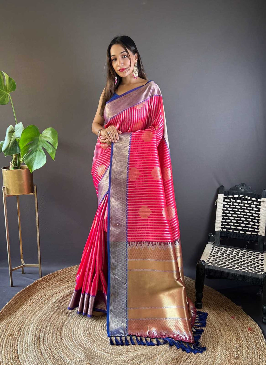 Banarasi Soft Silk  With Zari Work Party Wear Festive Collections