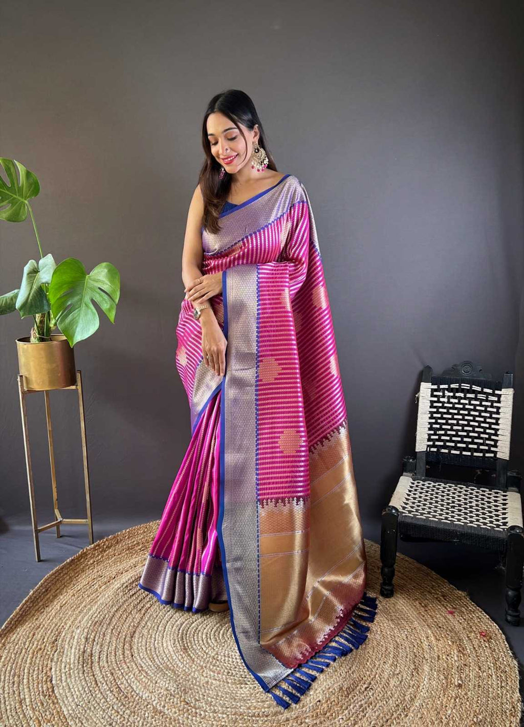 Banarasi Soft Silk  With Zari Work Party Wear Festive Collections