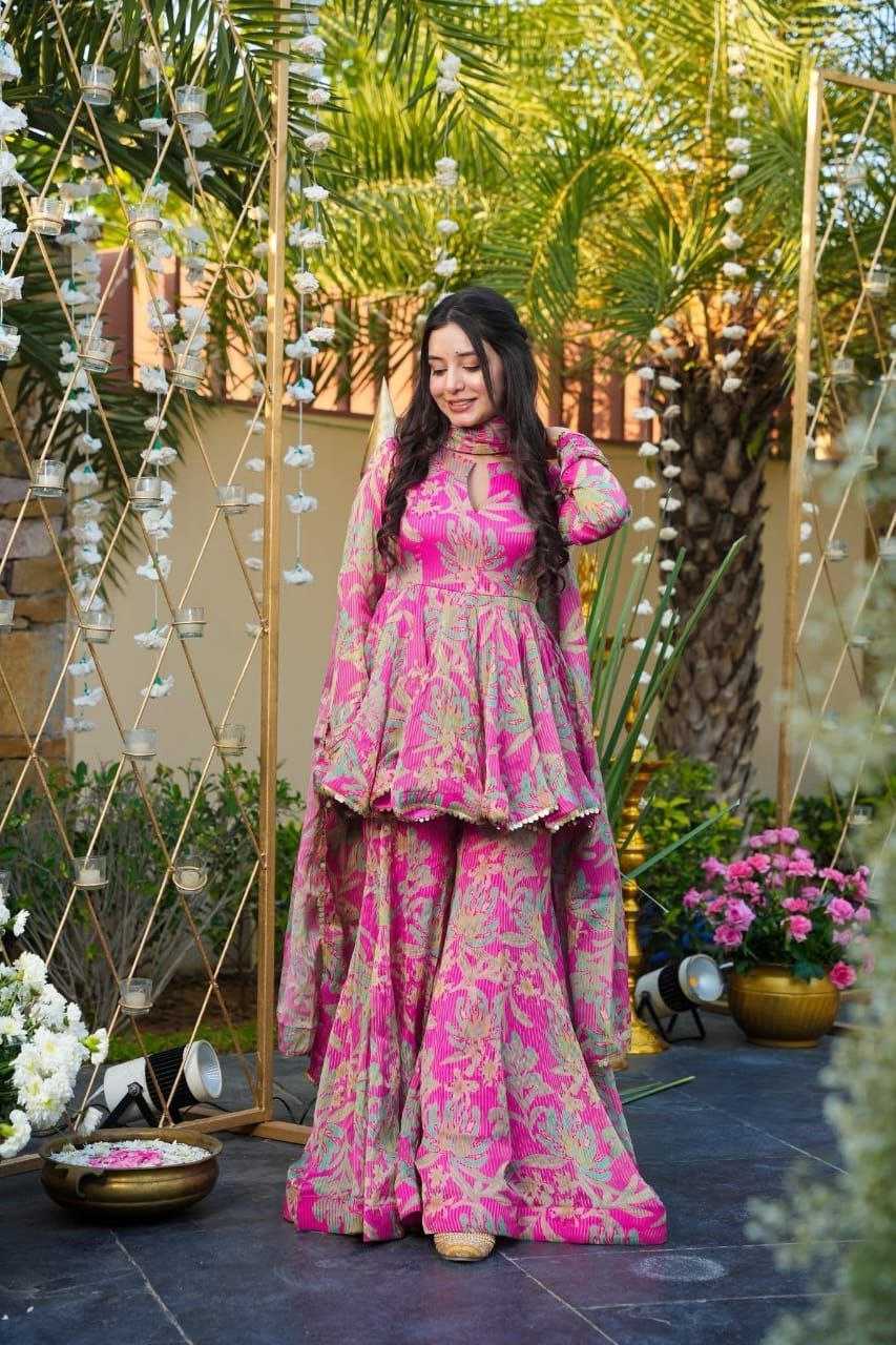 Chinon KESH625 02  Wedding  Sharara Salwar Suits