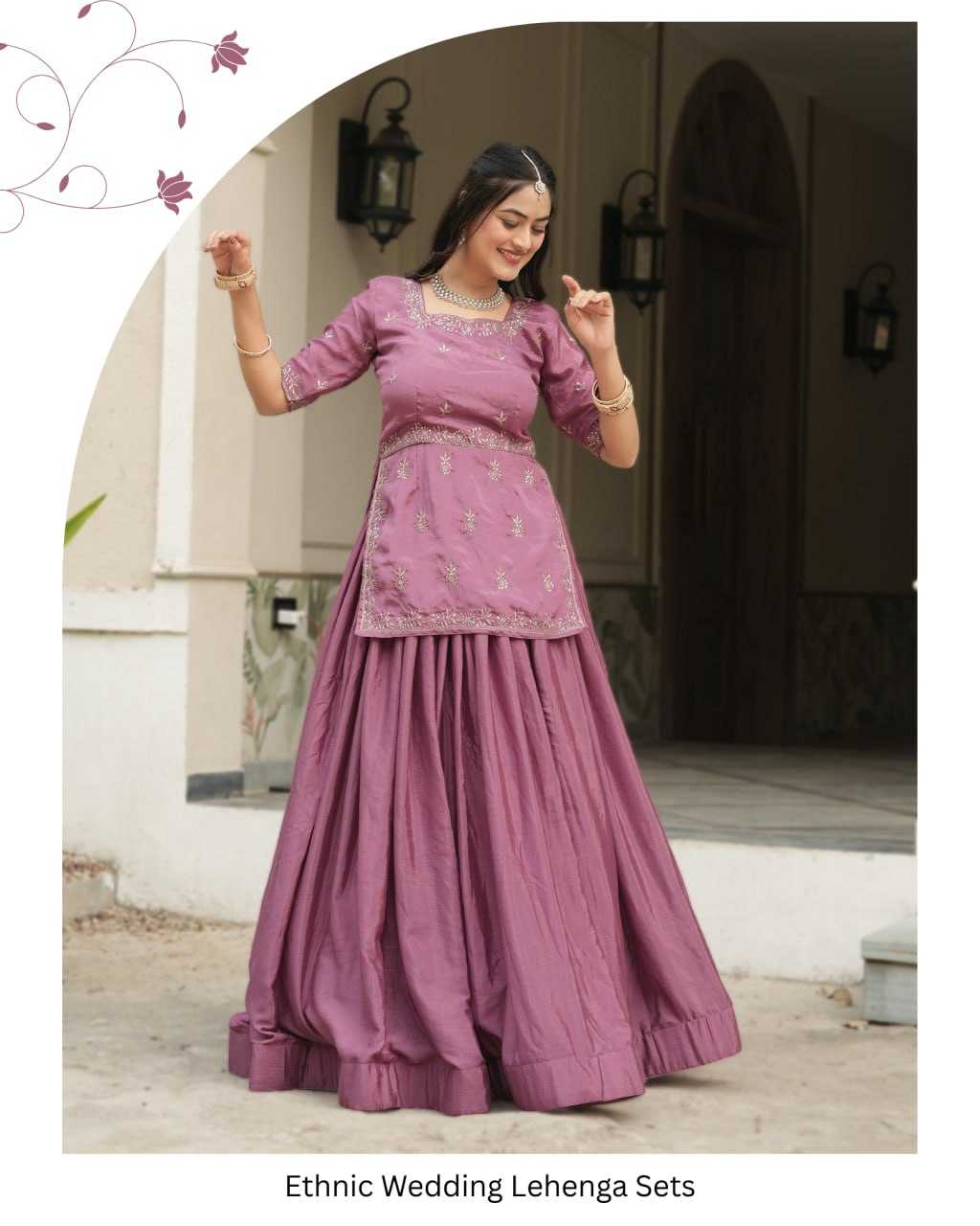 Chinon  Embroidered Lehenga