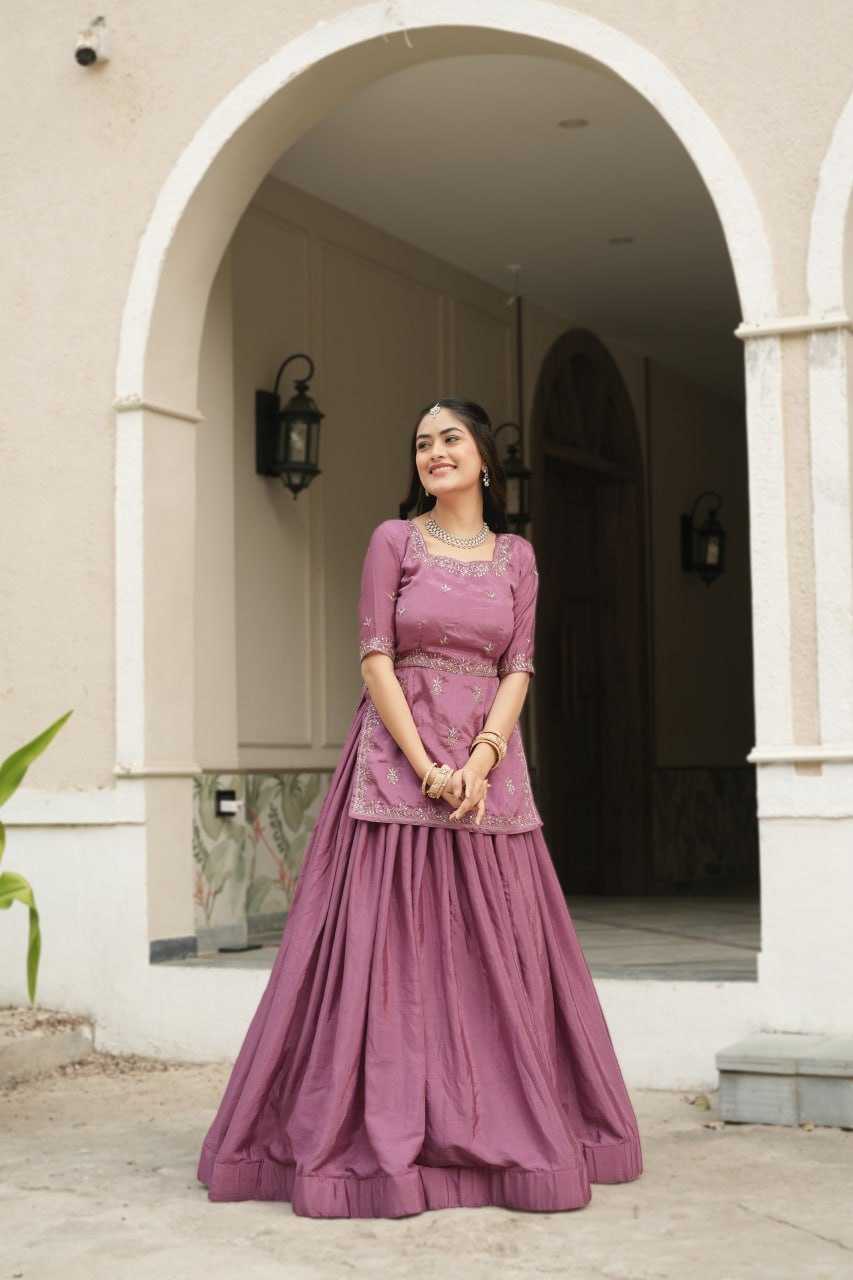 Chinon  Embroidered Lehenga