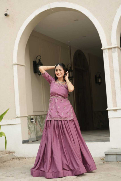 Chinon  Embroidered Lehenga