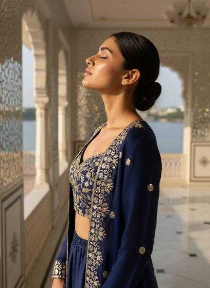 Chinon Silk  Indo Western  Designer dresses