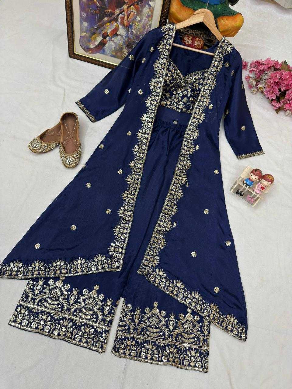 Chinon Silk  Indo Western  Designer dresses
