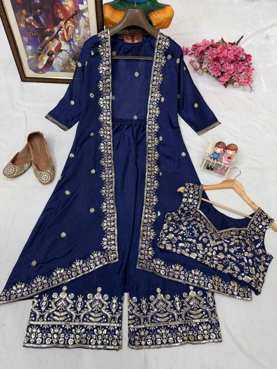 Chinon Silk  Indo Western  Designer dresses
