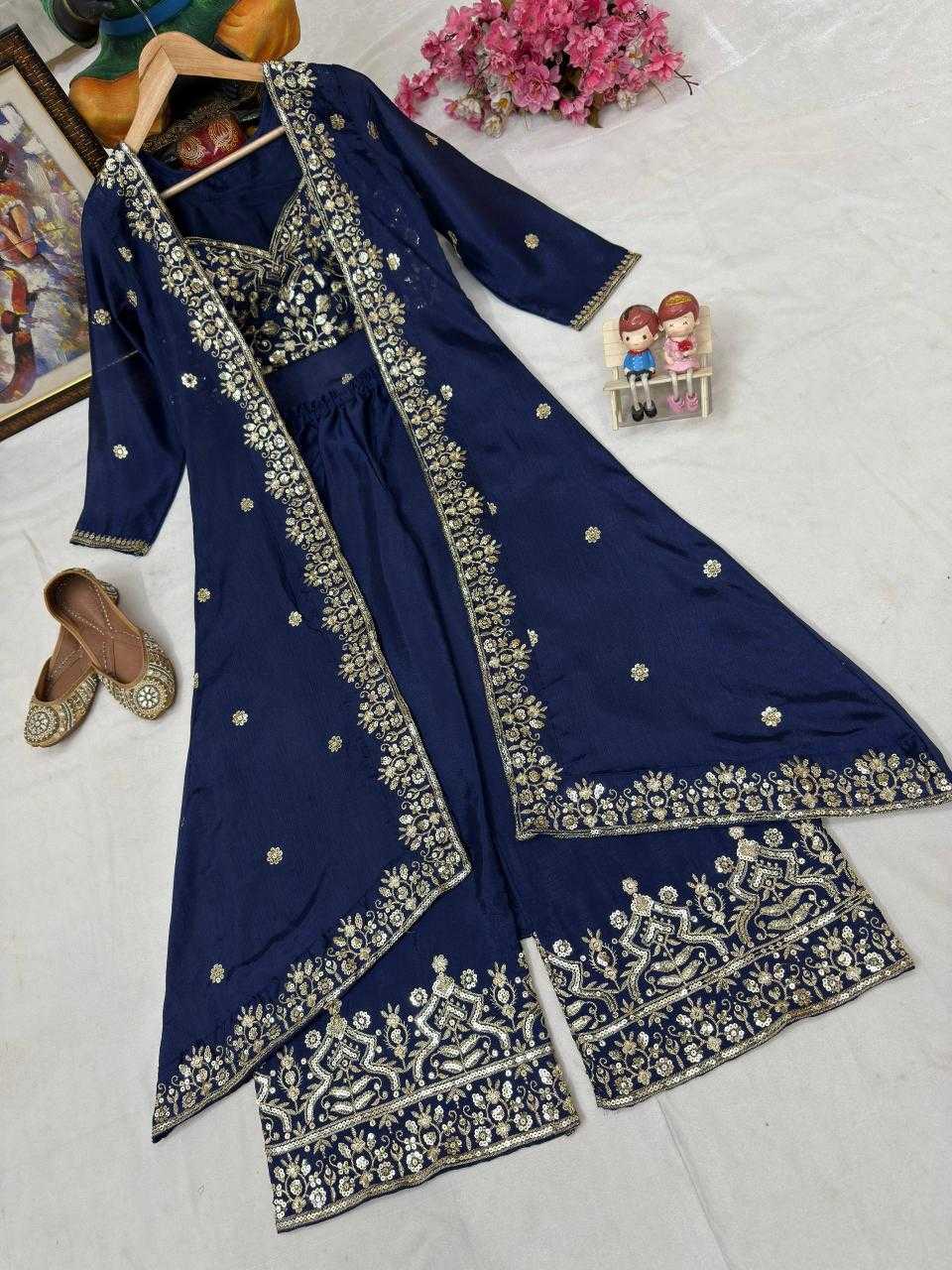 Chinon Silk  Indo Western  Designer dresses