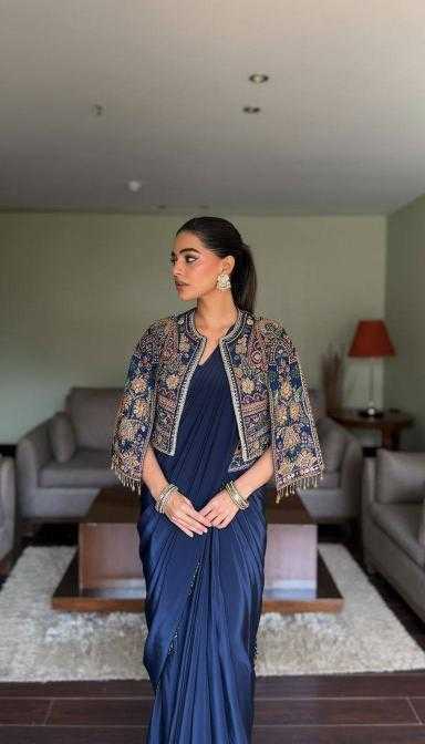 Chinon Silk   Party Wear Lehenga Saree