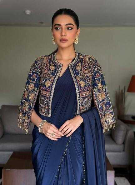Chinon Silk   Party Wear Lehenga Saree