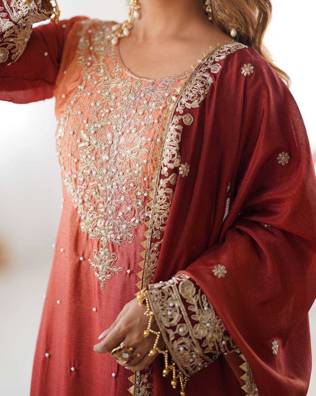 Chinon Silk Palazzo  Designer Suits