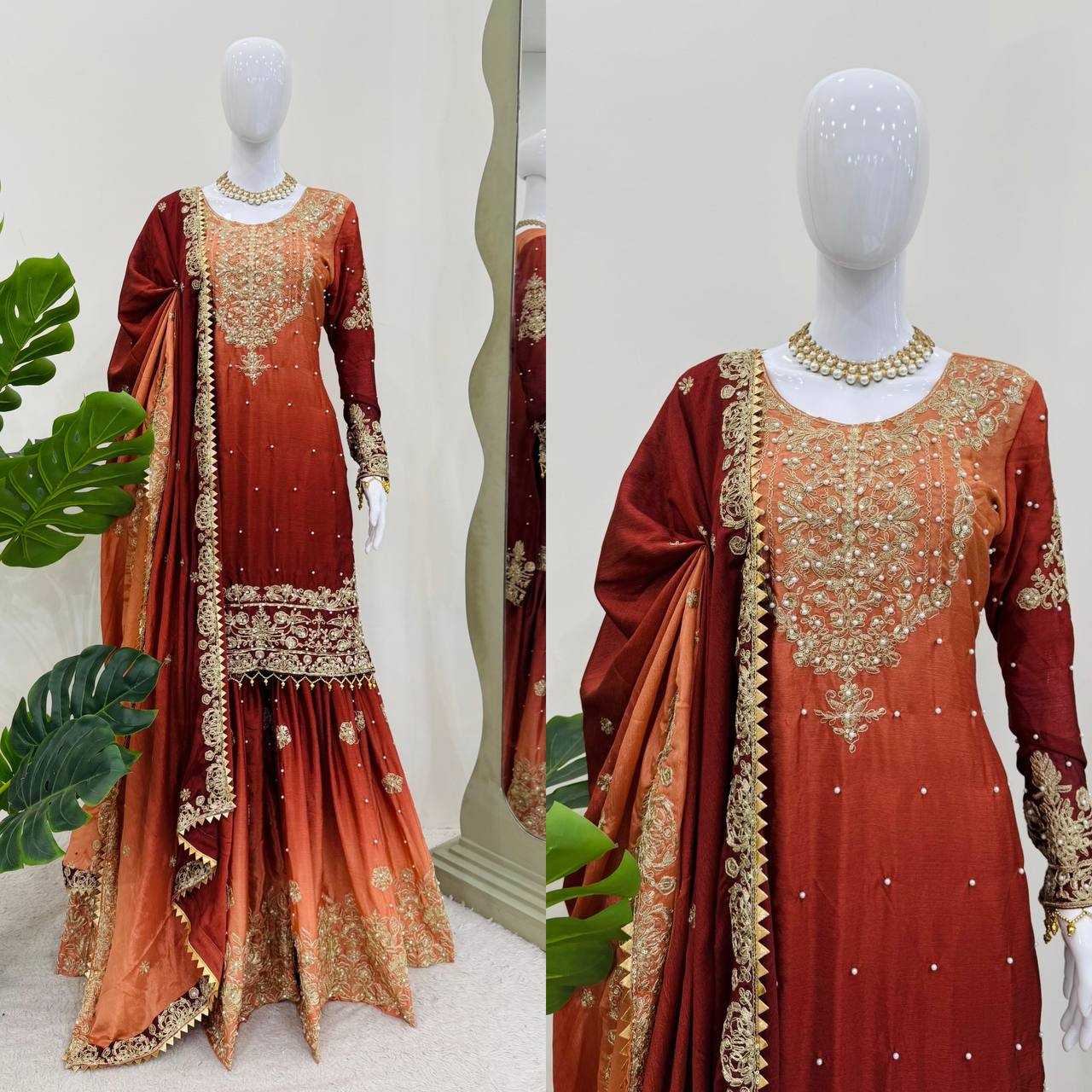 Chinon Silk Palazzo  Designer Suits