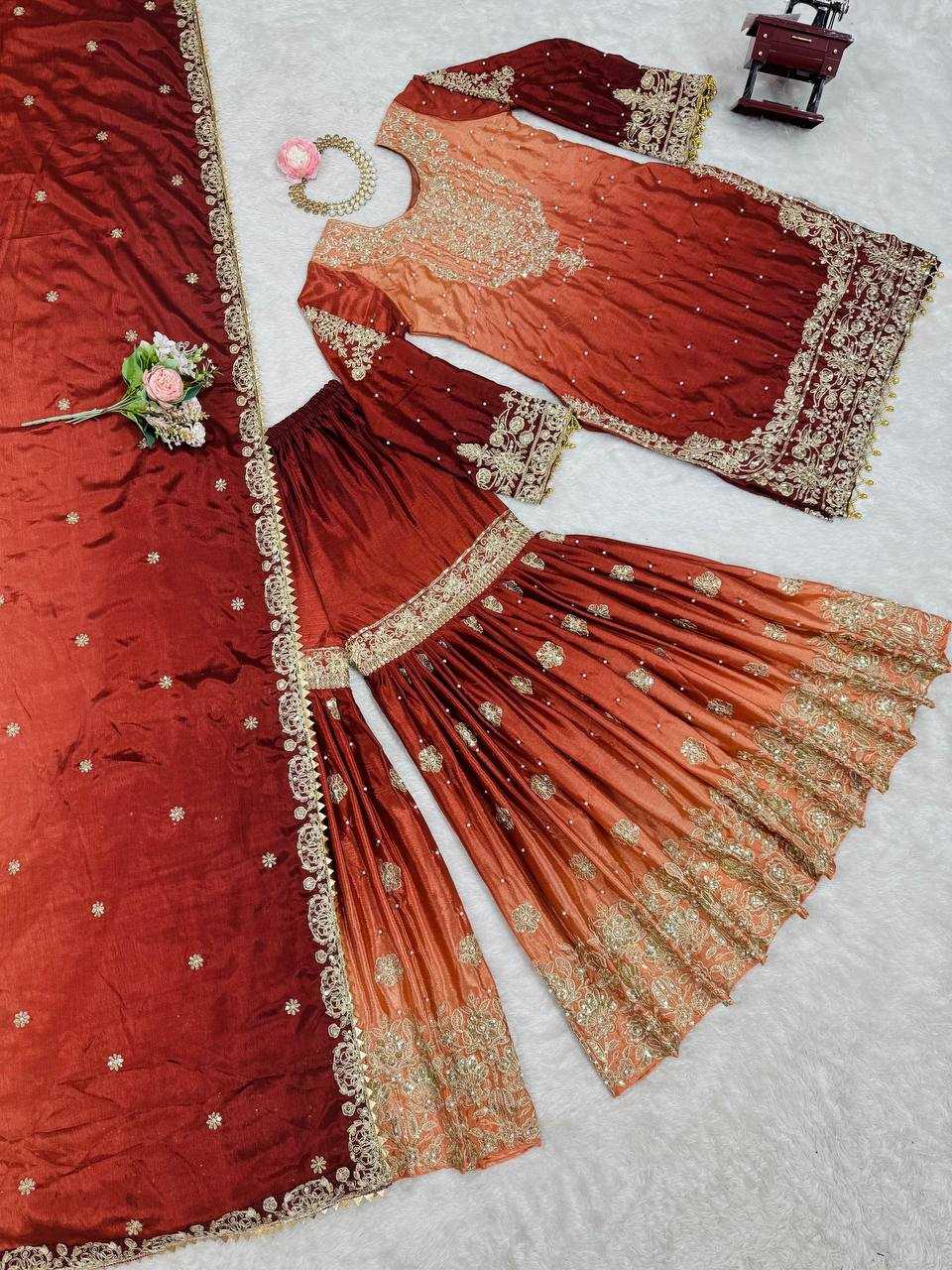 Chinon Silk Palazzo  Designer Suits