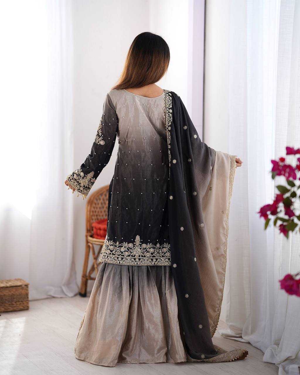 Chinon Silk Palazzo  Designer Suits