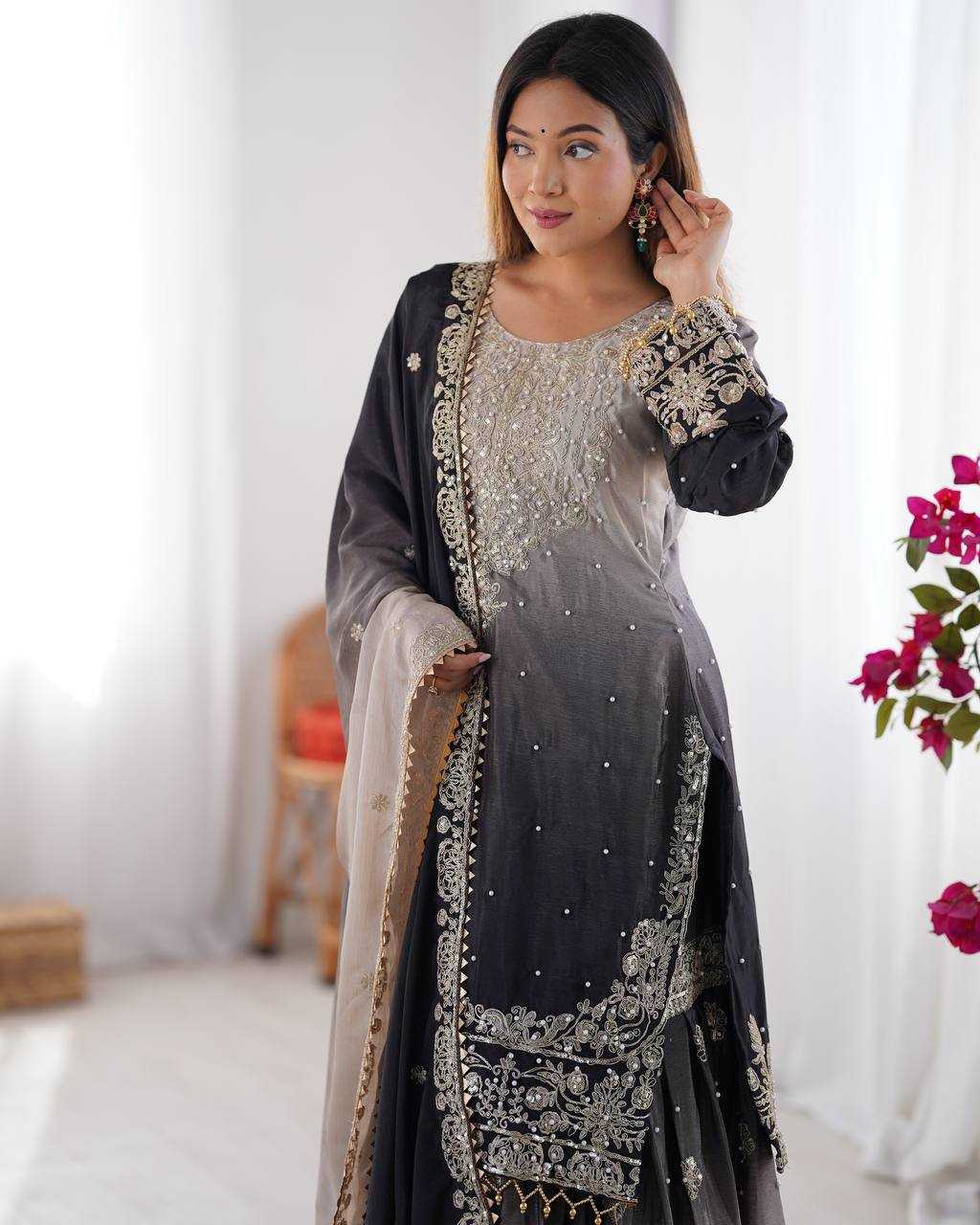 Chinon Silk Palazzo  Designer Suits