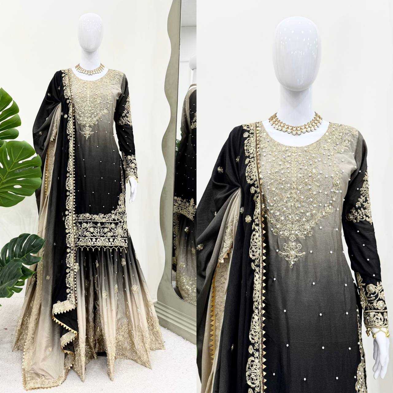 Chinon Silk Palazzo  Designer Suits