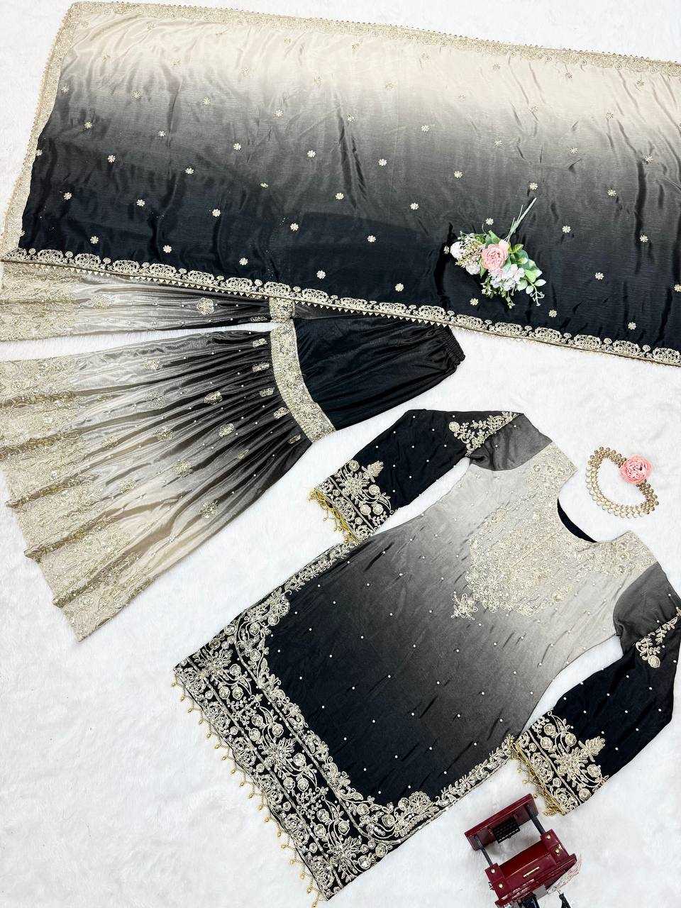 Chinon Silk Palazzo  Designer Suits