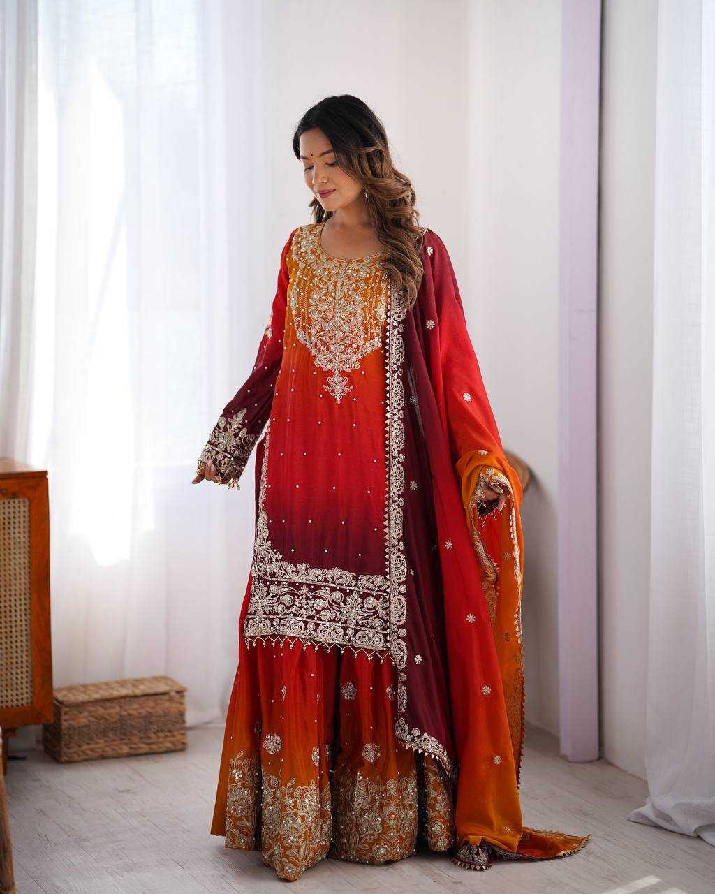 Chinon Silk Palazzo  Designer Suits