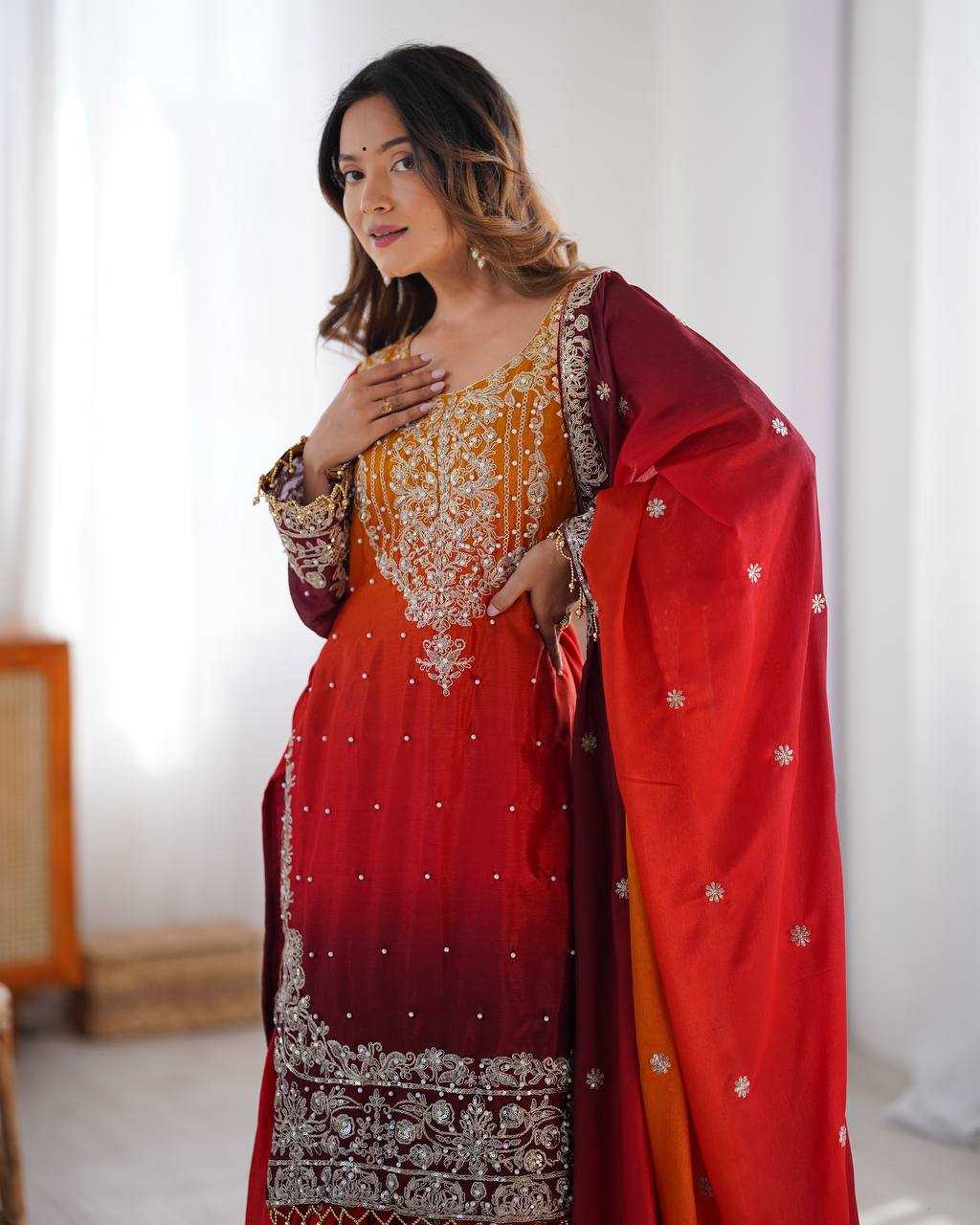 Chinon Silk Palazzo  Designer Suits