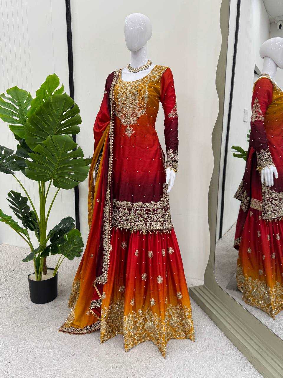 Chinon Silk Palazzo  Designer Suits