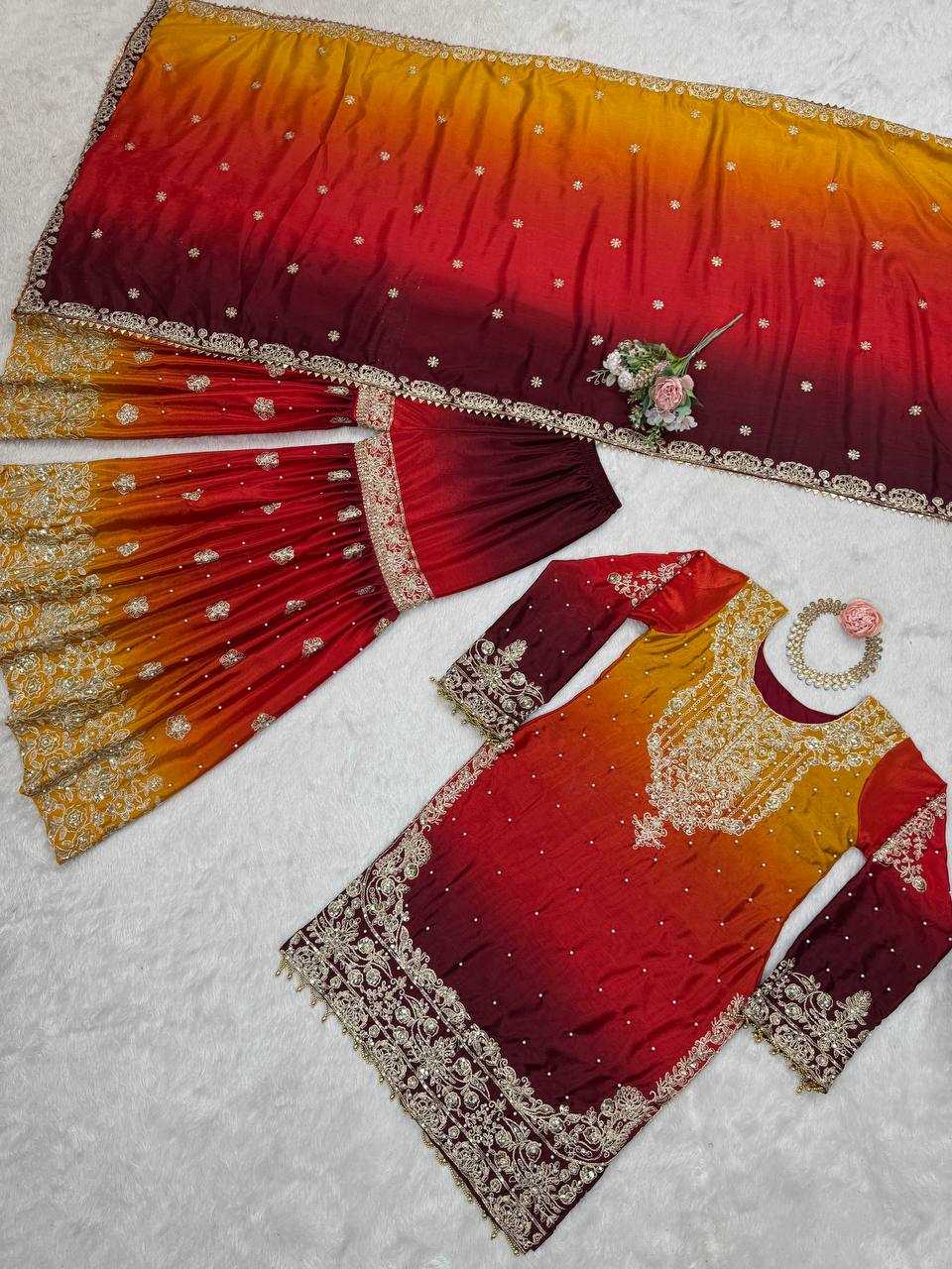 Chinon Silk Palazzo  Designer Suits