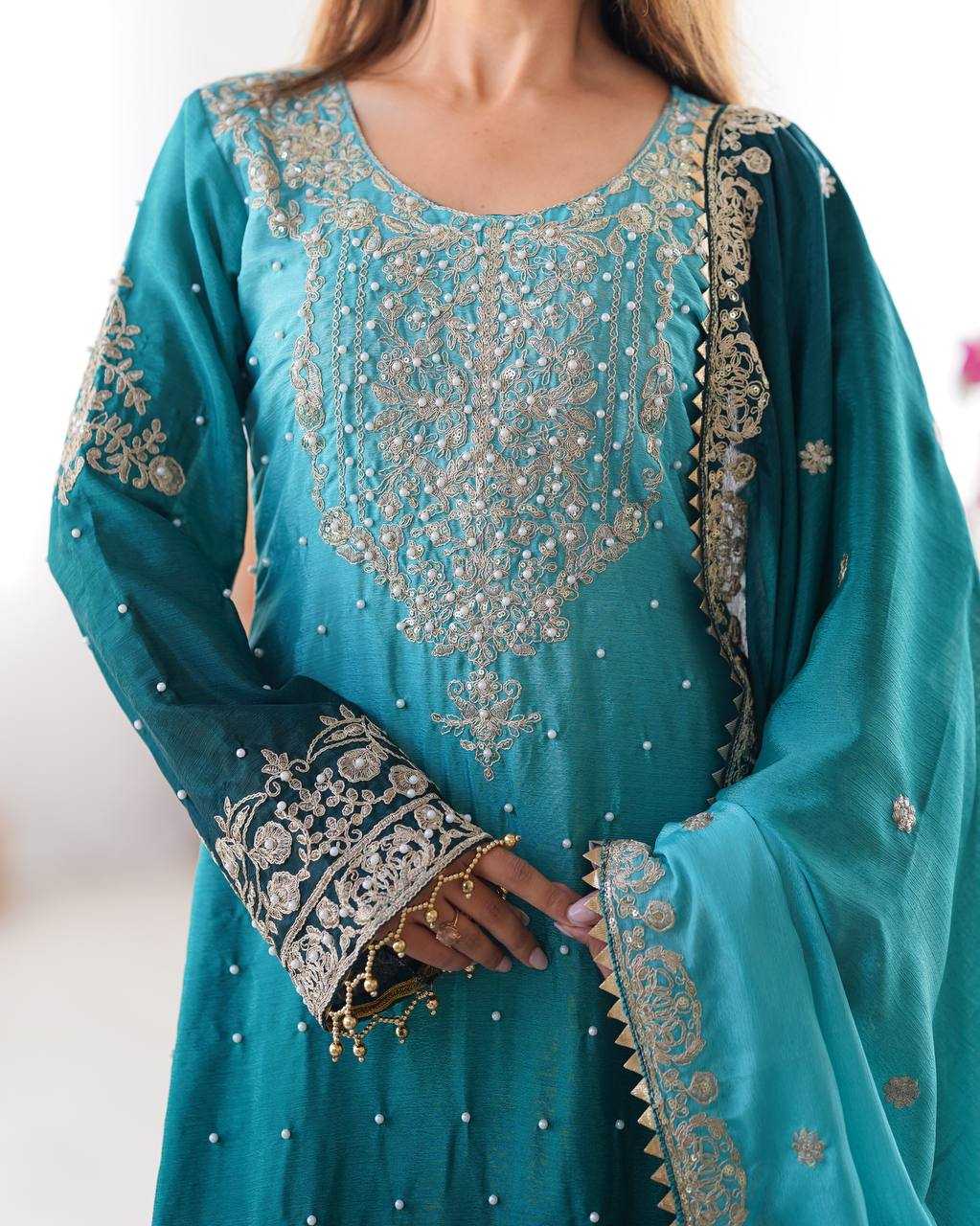 Chinon Silk Palazzo  Designer Suits