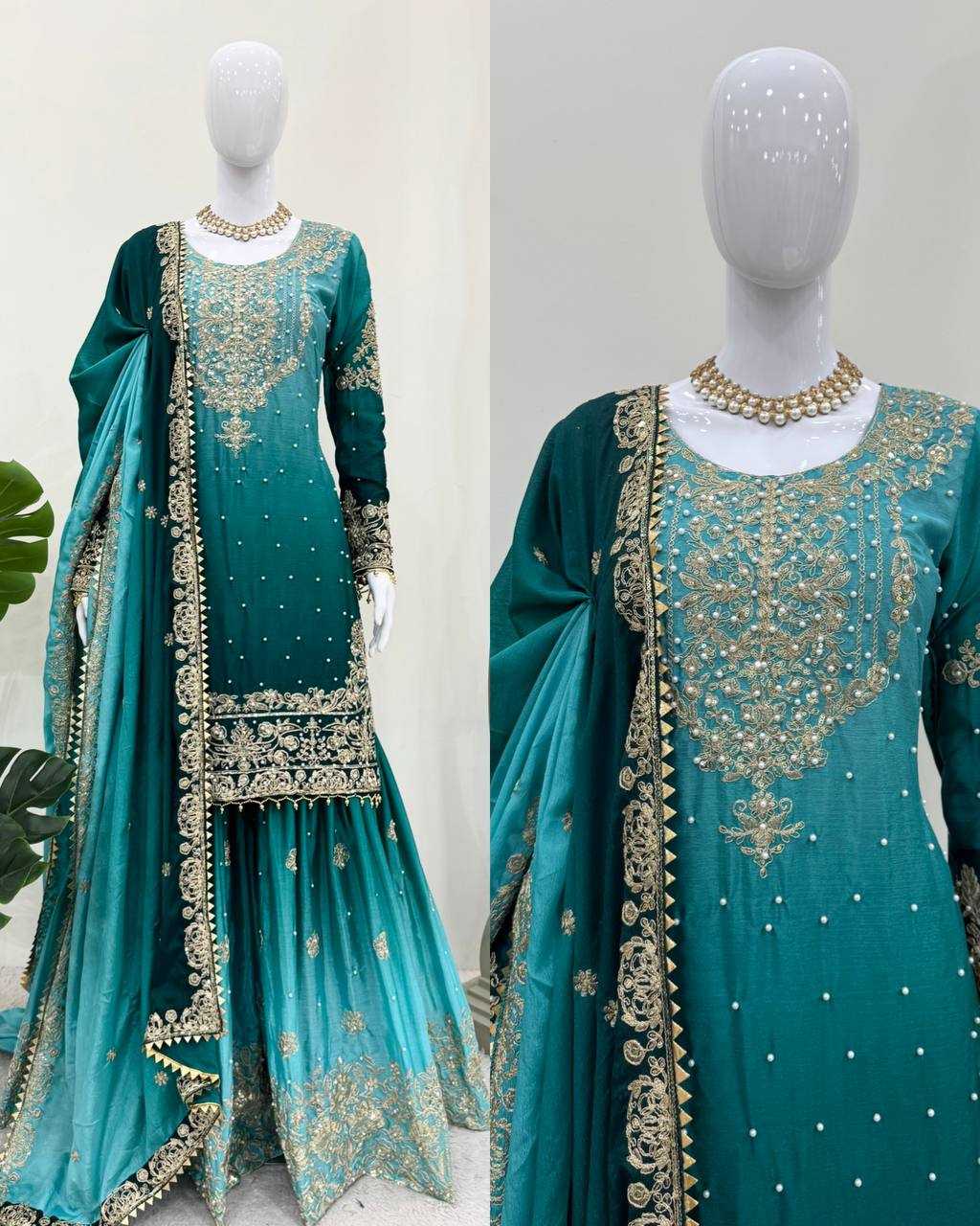 Chinon Silk Palazzo  Designer Suits