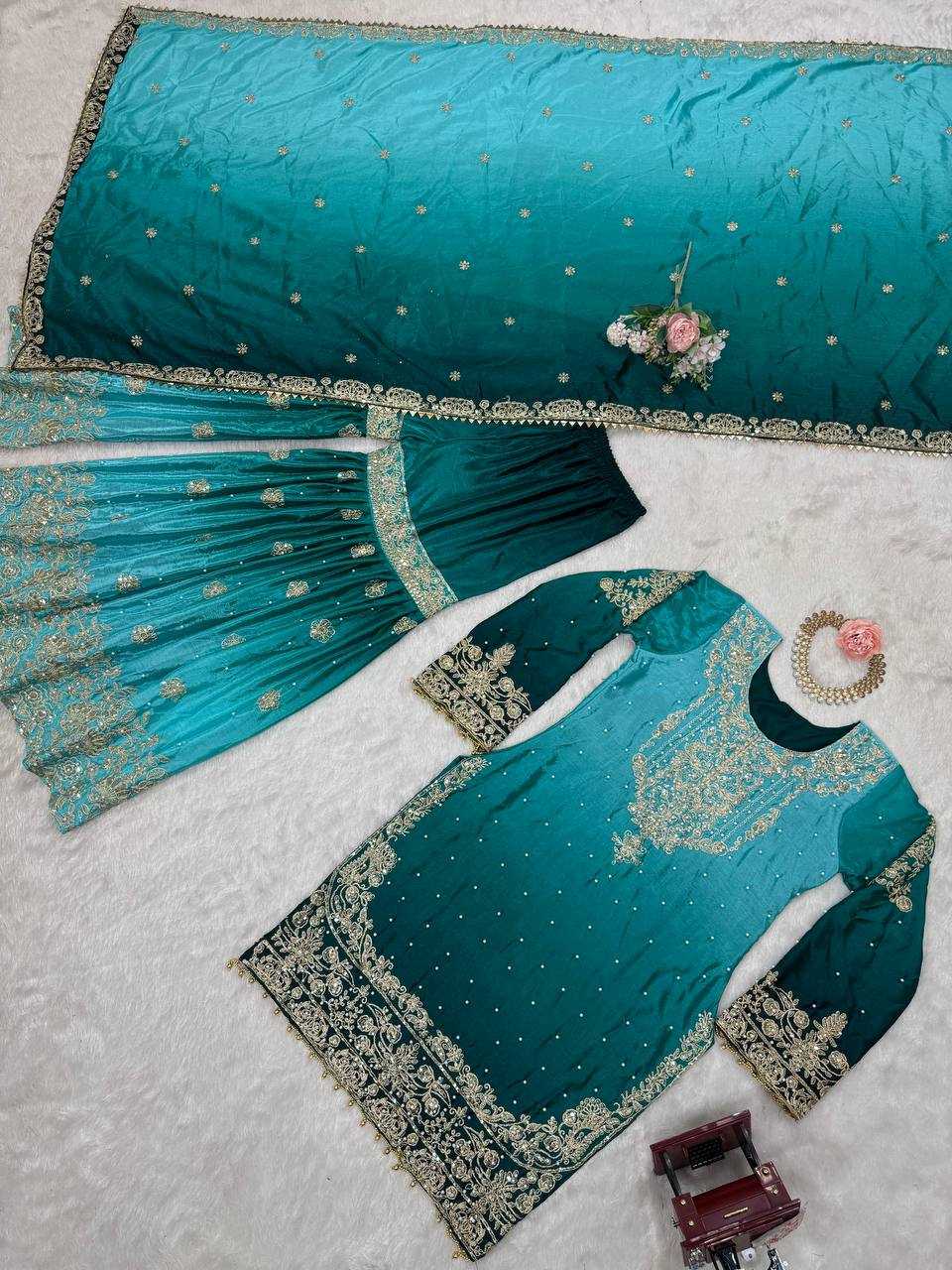 Chinon Silk Palazzo  Designer Suits