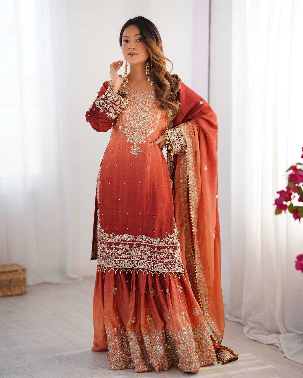 Chinon Silk Palazzo  Designer Suits