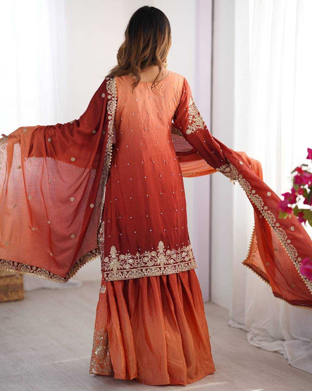 Chinon Silk Palazzo  Designer Suits
