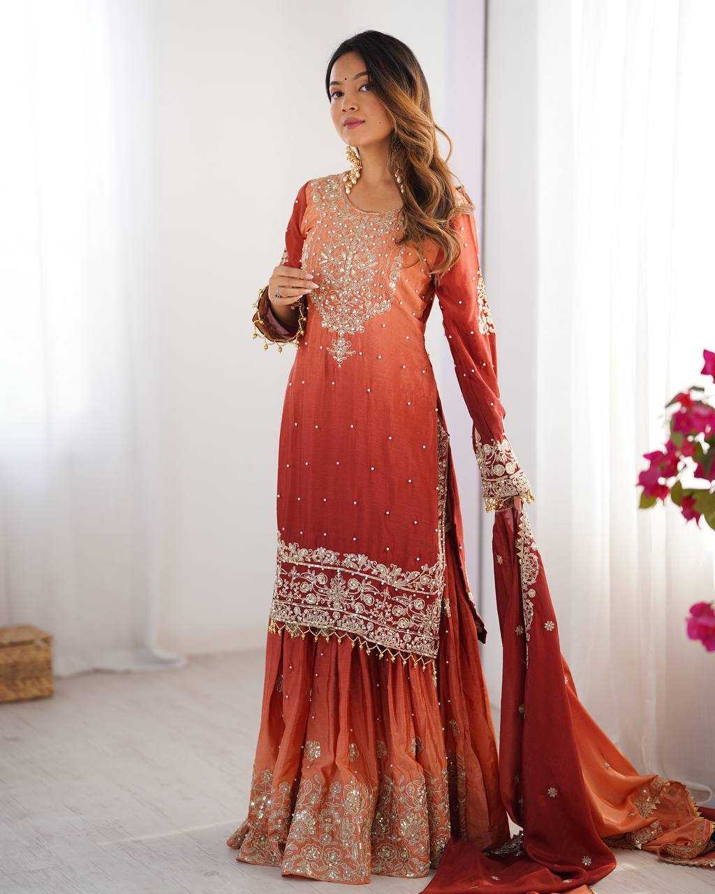 Chinon Silk Palazzo  Designer Suits