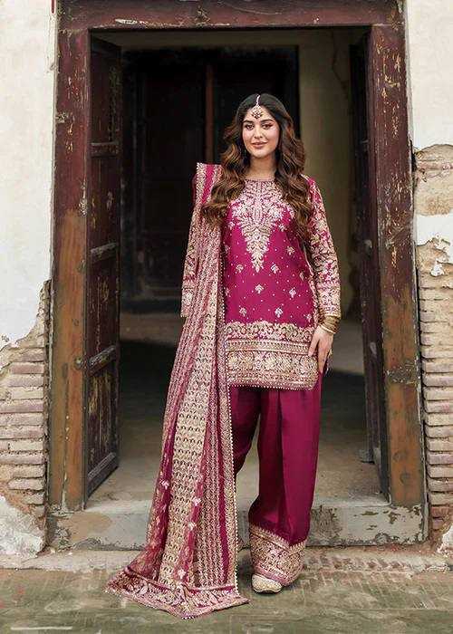 Crepe Designer Sharara Salwar Suit | Premium Smooth Drape & Elegant Embellishment | 3-Piece Fully Stitched Ethnic Wear | M to XXL