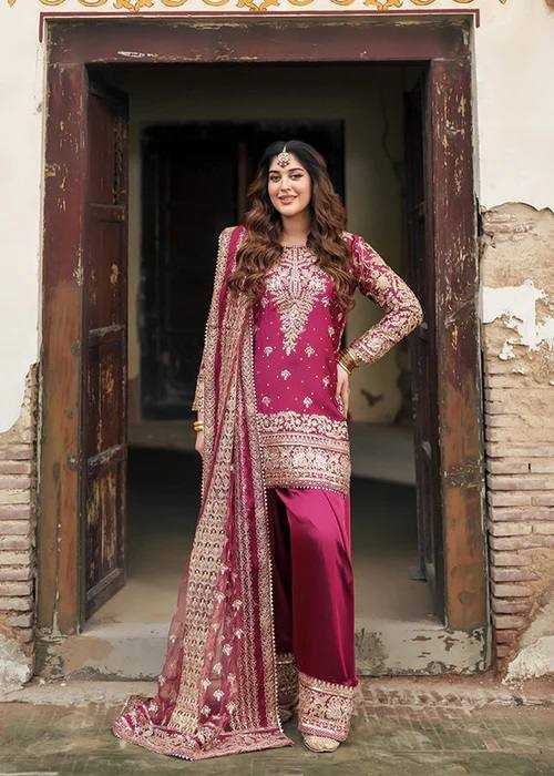 Crepe Designer Sharara Salwar Suit | Premium Smooth Drape & Elegant Embellishment | 3-Piece Fully Stitched Ethnic Wear | M to XXL