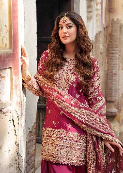 Crepe Designer Sharara Salwar Suit | Premium Smooth Drape & Elegant Embellishment | 3-Piece Fully Stitched Ethnic Wear | M to XXL