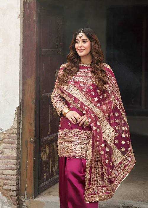 Crepe Designer Sharara Salwar Suit | Premium Smooth Drape & Elegant Embellishment | 3-Piece Fully Stitched Ethnic Wear | M to XXL