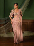 Crepe Silk   Ready To Wear Party Wear  Saree with Jacket