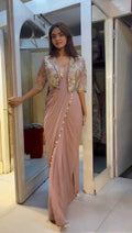 Crepe Silk  Ready To Wear Party Wear Saree