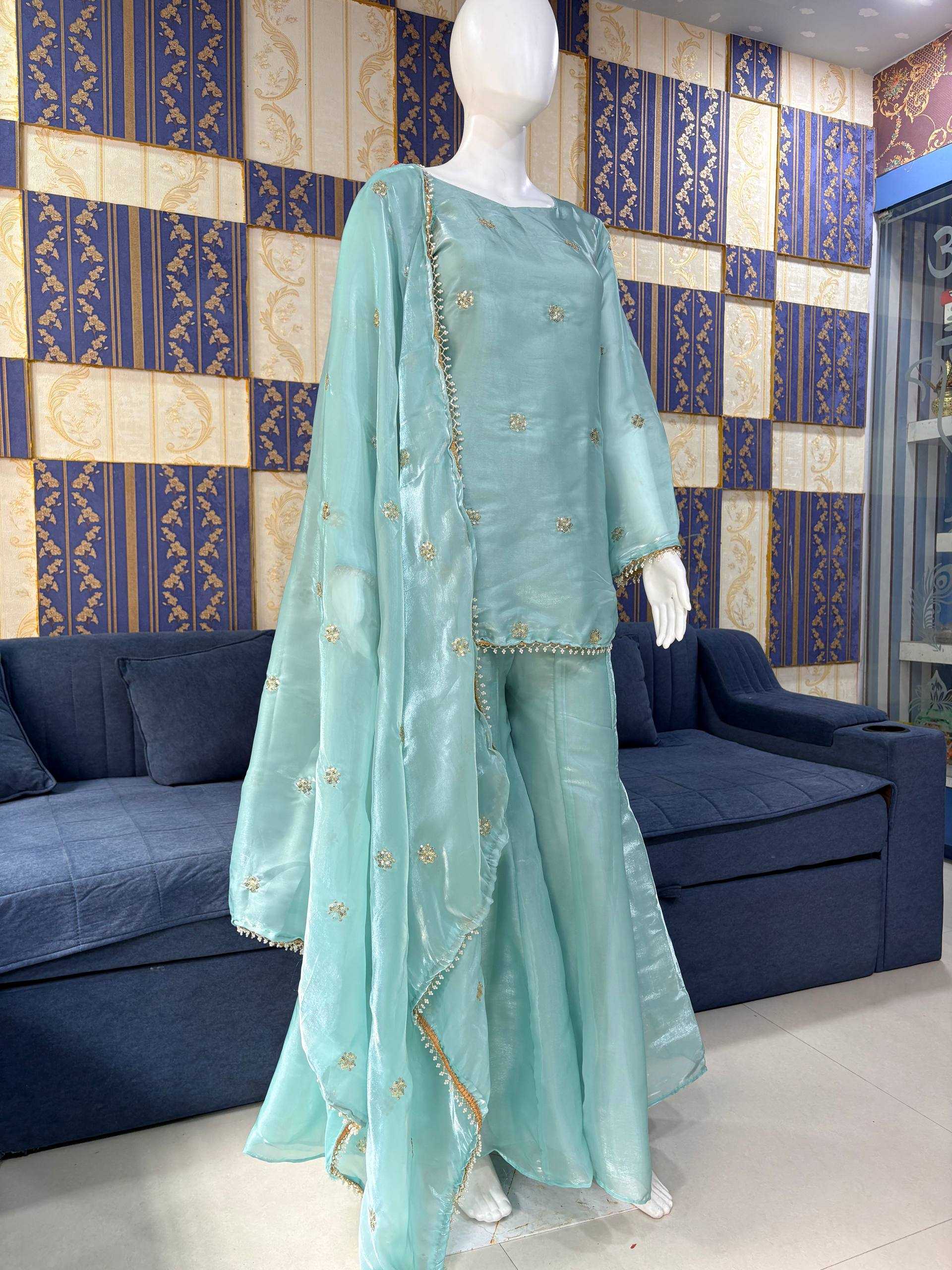 Fancy Embroidered Palazzo  Party wear Suits