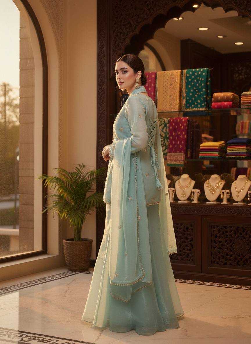 Fancy Embroidered Palazzo  Party wear Suits